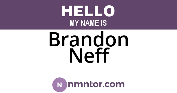 Brandon Neff