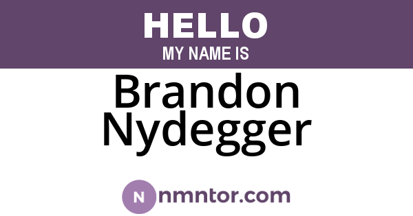 Brandon Nydegger