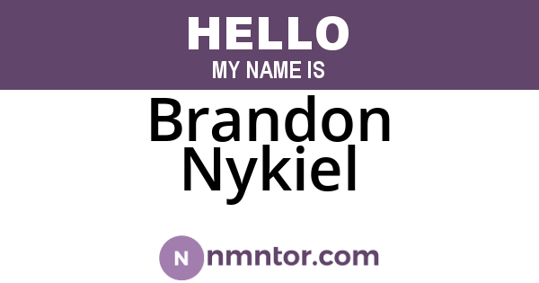 Brandon Nykiel