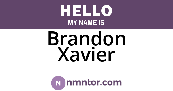 Brandon Xavier