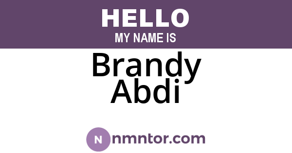 Brandy Abdi