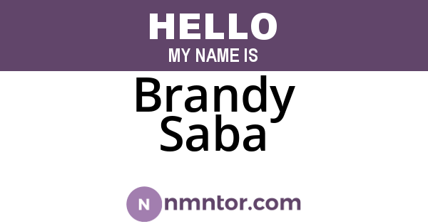Brandy Saba