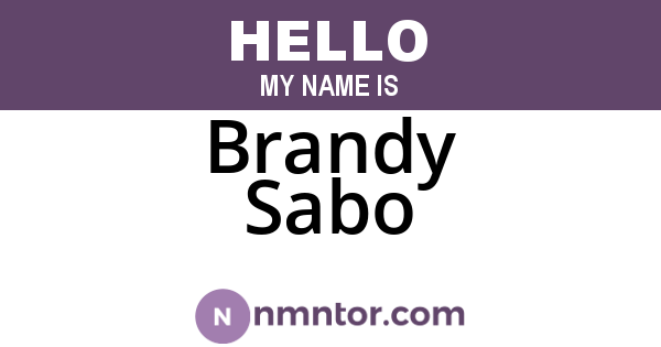 Brandy Sabo