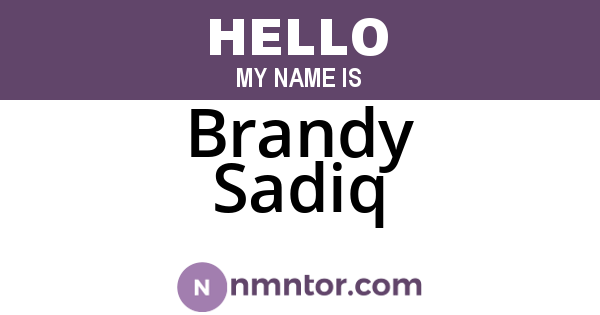Brandy Sadiq