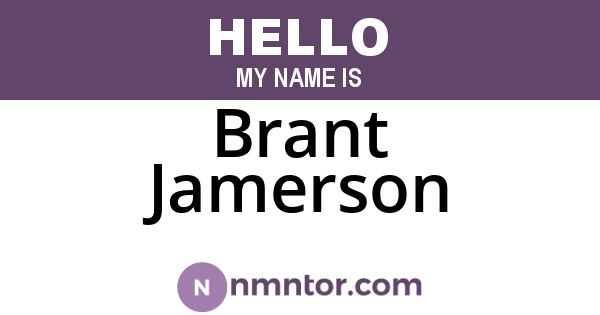 Brant Jamerson