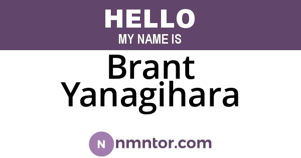 Brant Yanagihara