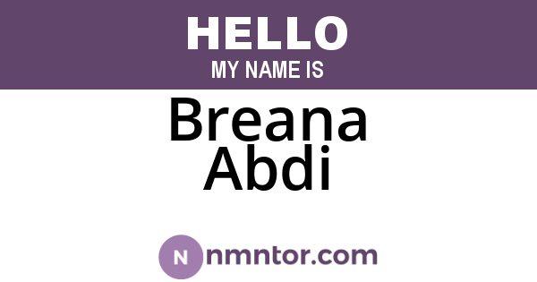 Breana Abdi