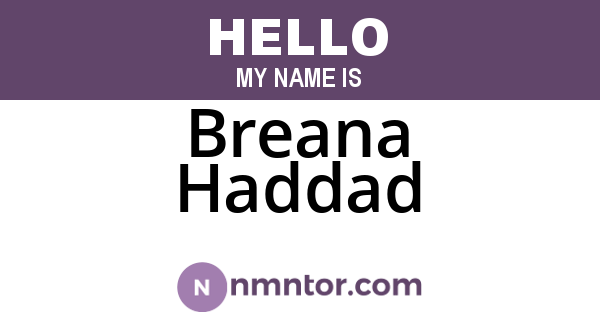Breana Haddad