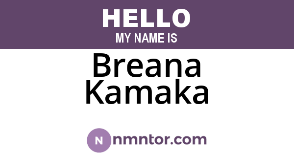 Breana Kamaka