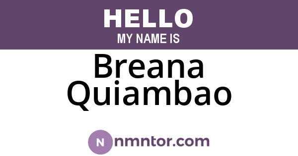 Breana Quiambao