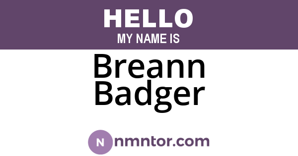 Breann Badger