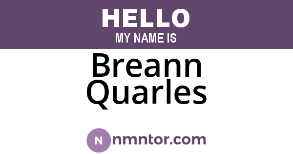 Breann Quarles