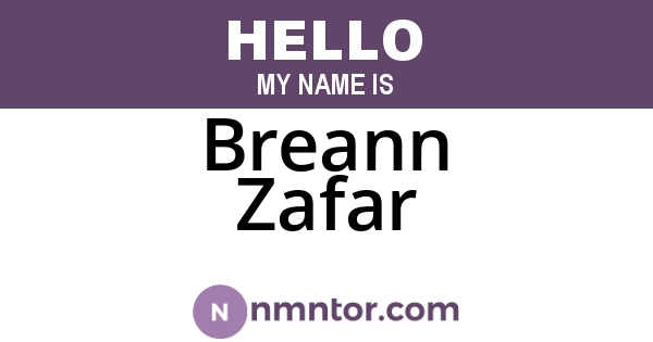 Breann Zafar