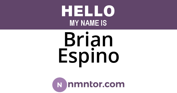 Brian Espino