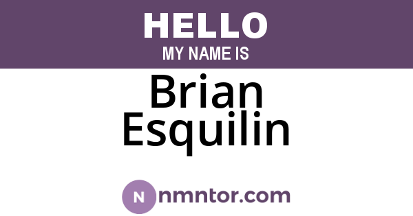 Brian Esquilin