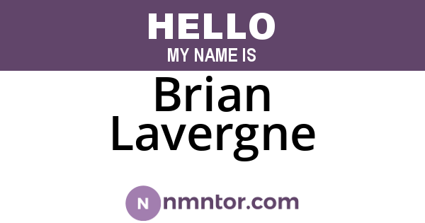Brian Lavergne