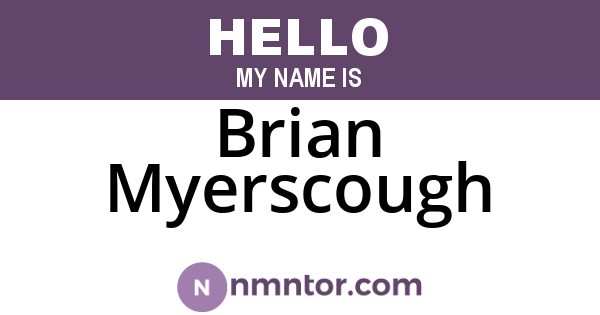 Brian Myerscough