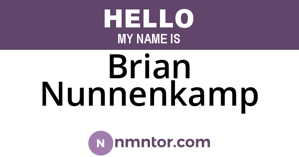Brian Nunnenkamp