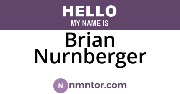 Brian Nurnberger