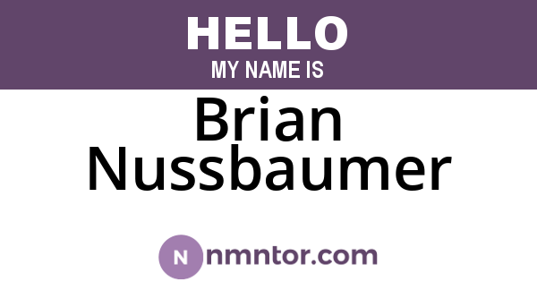 Brian Nussbaumer