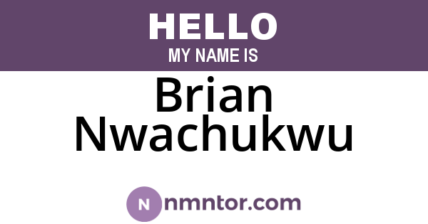 Brian Nwachukwu