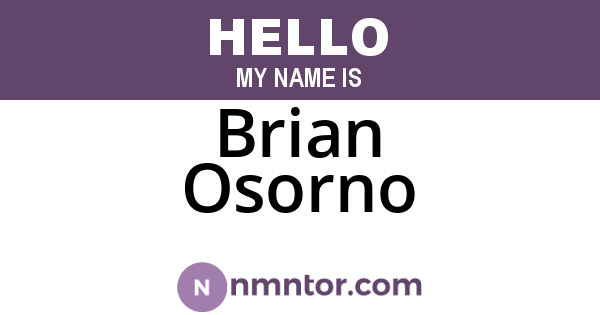 Brian Osorno