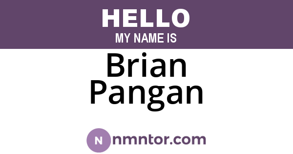 Brian Pangan