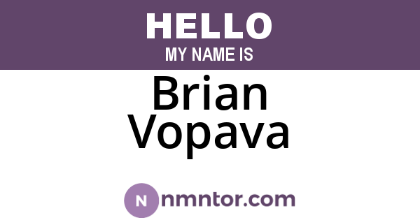 Brian Vopava