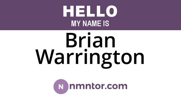 Brian Warrington