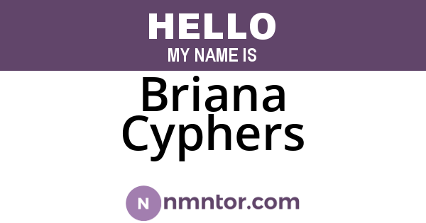 Briana Cyphers