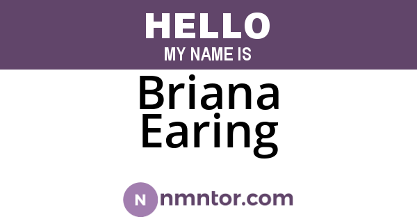 Briana Earing