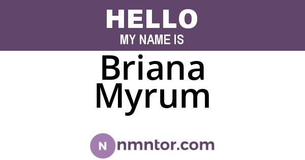 Briana Myrum