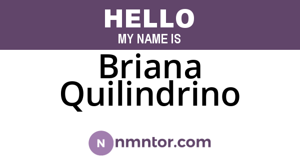 Briana Quilindrino