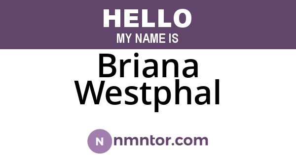 Briana Westphal