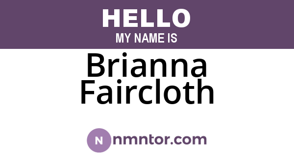 Brianna Faircloth