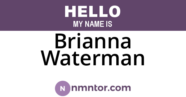 Brianna Waterman