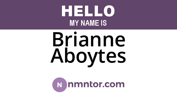 Brianne Aboytes