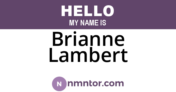 Brianne Lambert