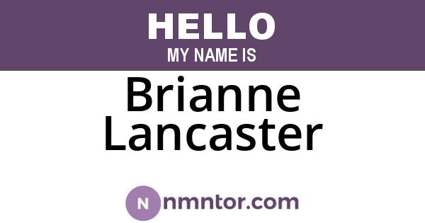 Brianne Lancaster