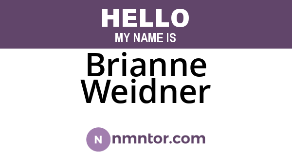 Brianne Weidner