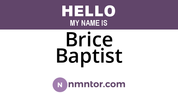 Brice Baptist