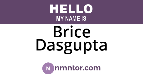 Brice Dasgupta