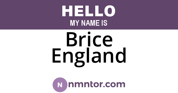 Brice England