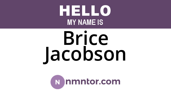 Brice Jacobson