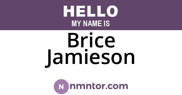 Brice Jamieson