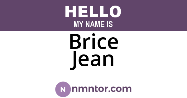 Brice Jean