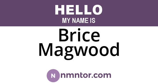 Brice Magwood