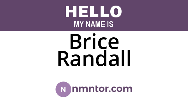 Brice Randall