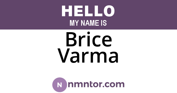 Brice Varma