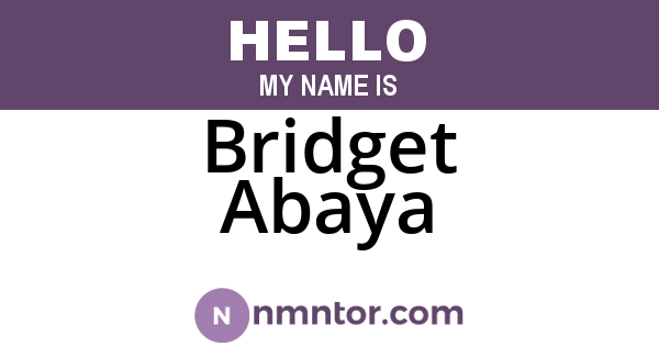 Bridget Abaya